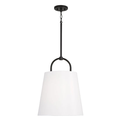 Birdie 1-Light Pendant, Medium Shaded Pendant, Matte Black
