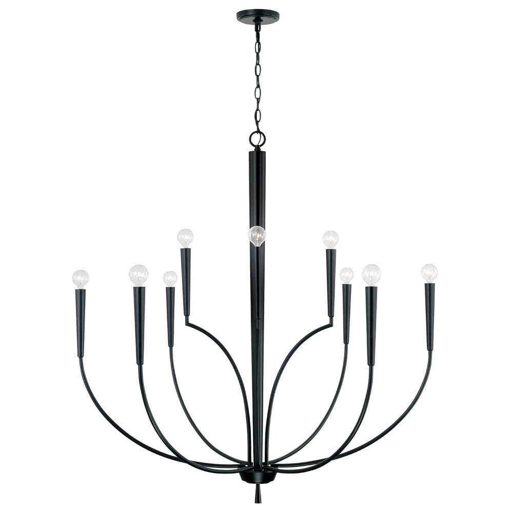 Audrey Chandelier, Chandelier, Matte Black