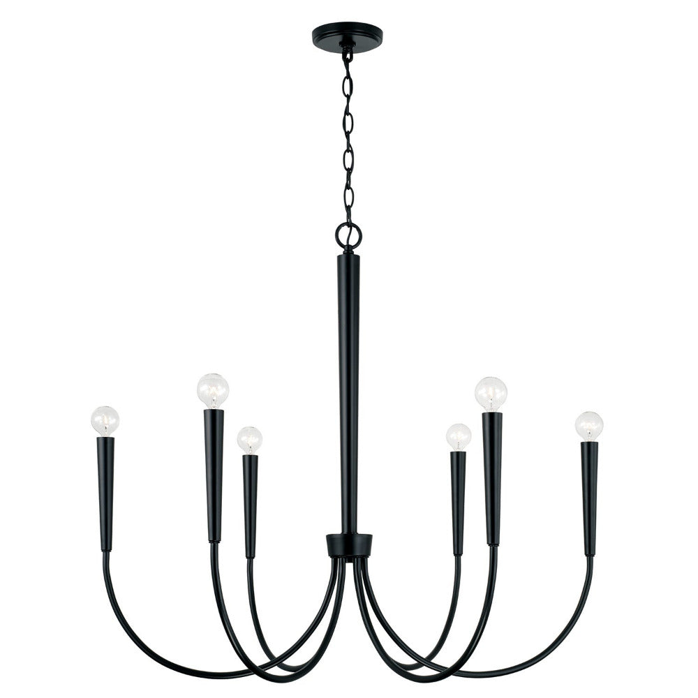 Audrey Chandelier, Chandelier, Matte Black