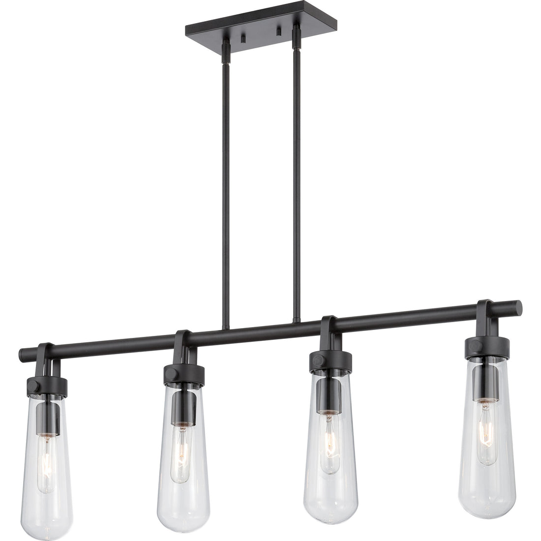 Beaker Linear Chandelier in Aged Bronze, by Nuvo Lighting, 60-5365