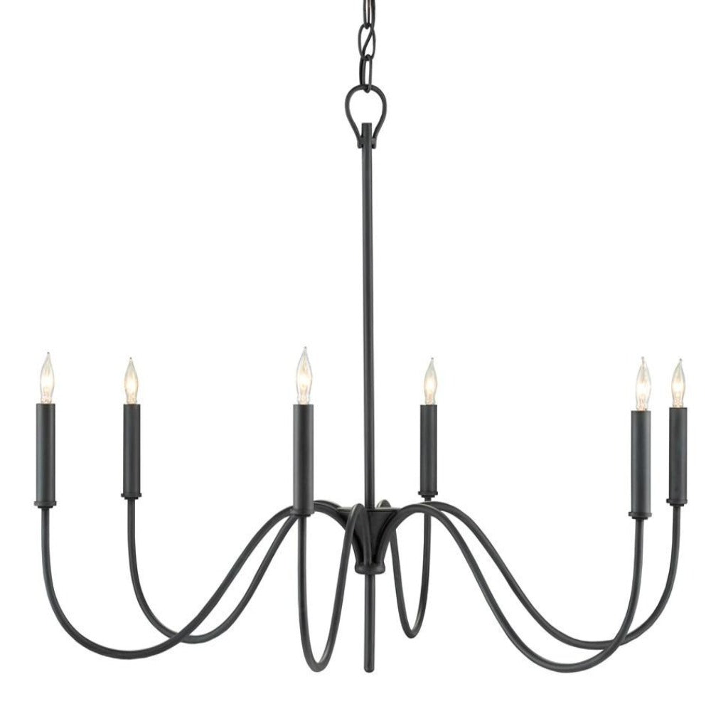 Aria Black Chandelier, Chandelier, Antique Black 