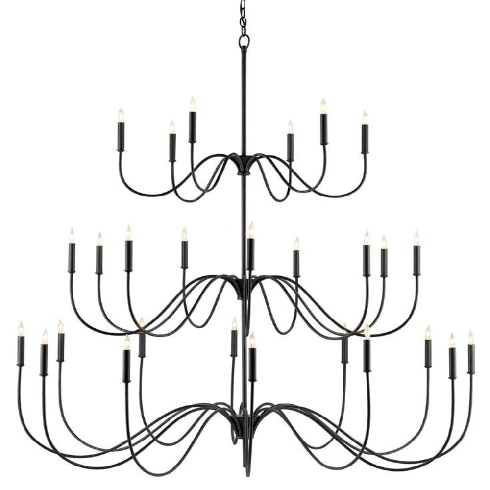 Aria Black Chandelier, Chandelier, Antique Black 