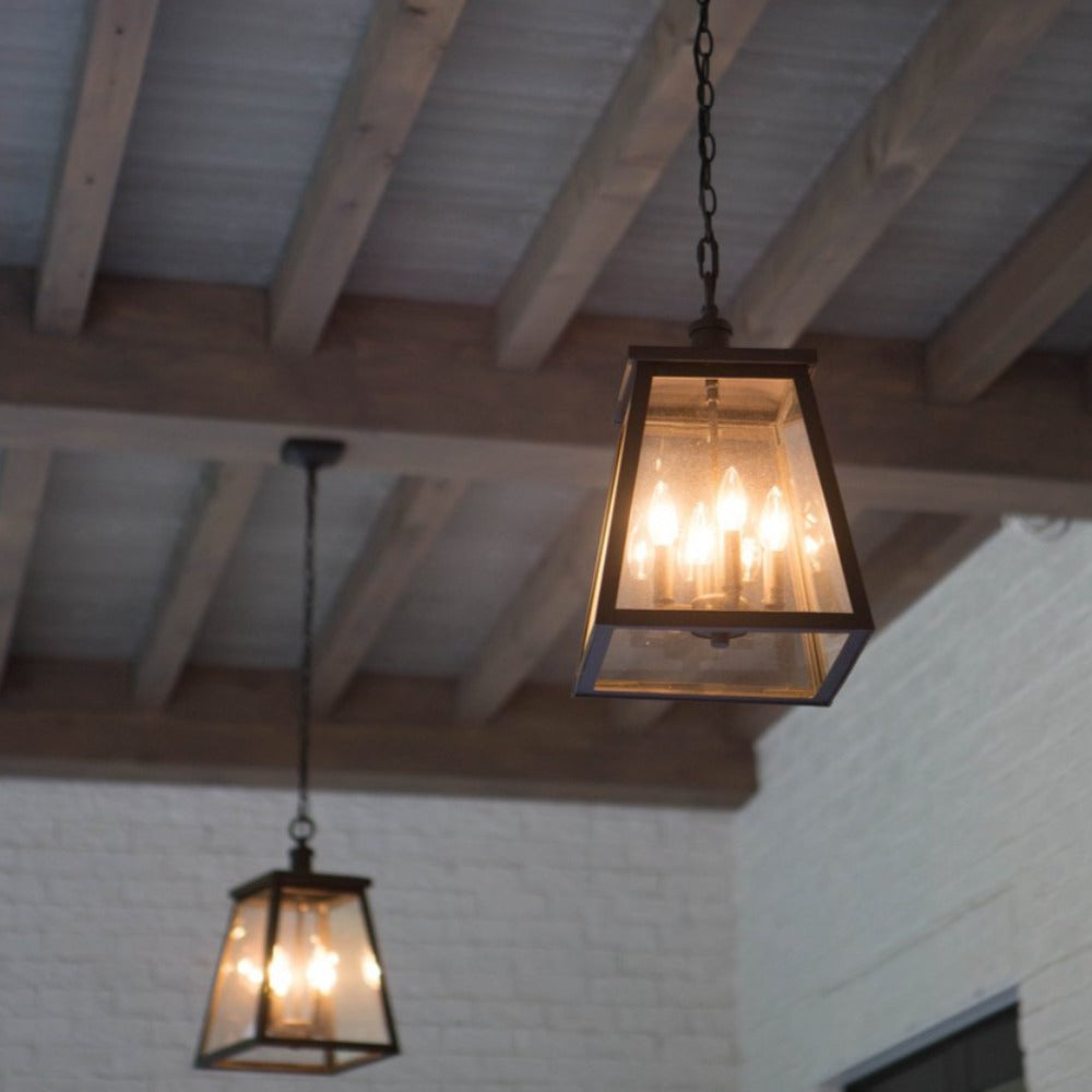 Carter Outdoor Hanging Lantern, Lantern, Black