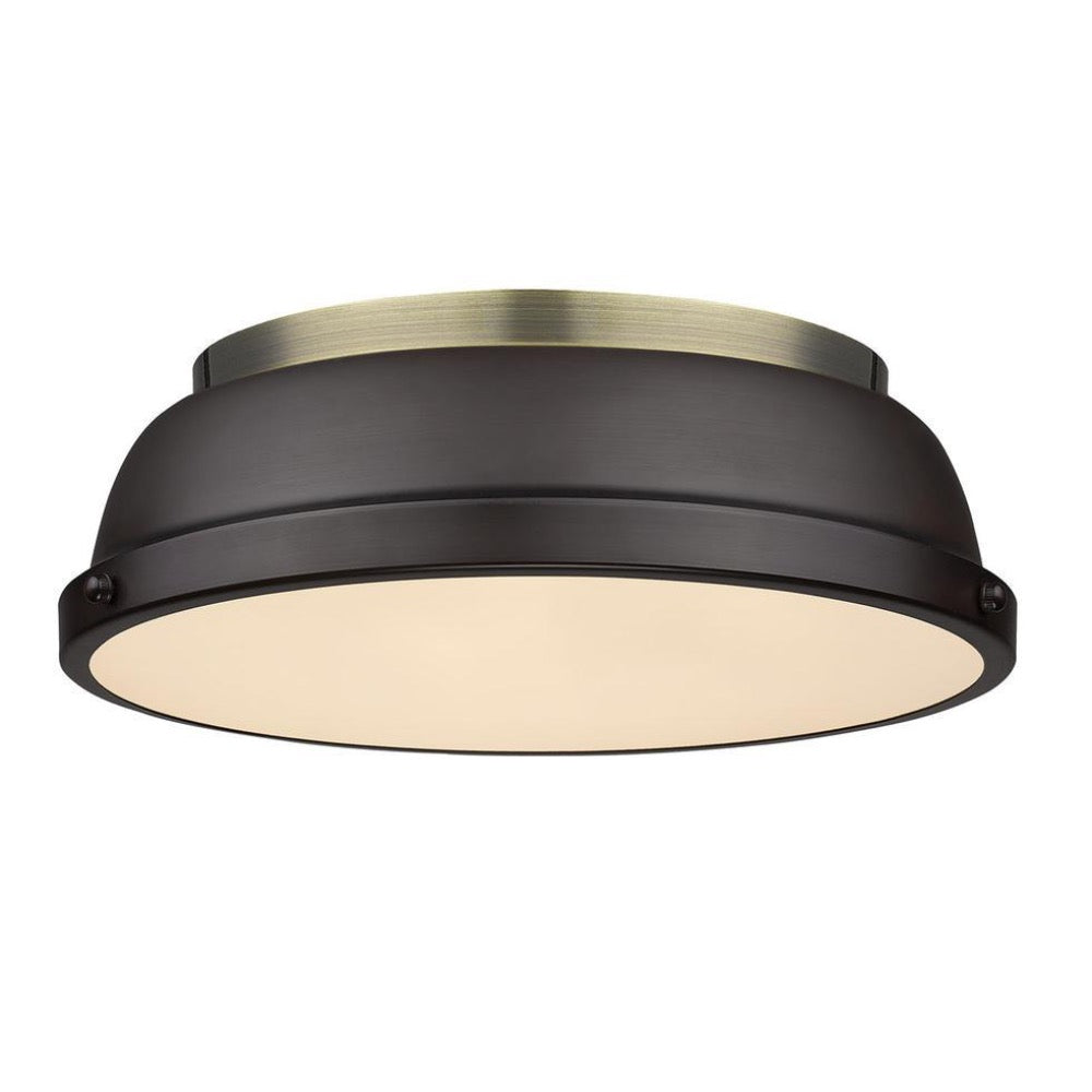 Duncan Flush Mount, Flush Mount, Rubbed Bronze