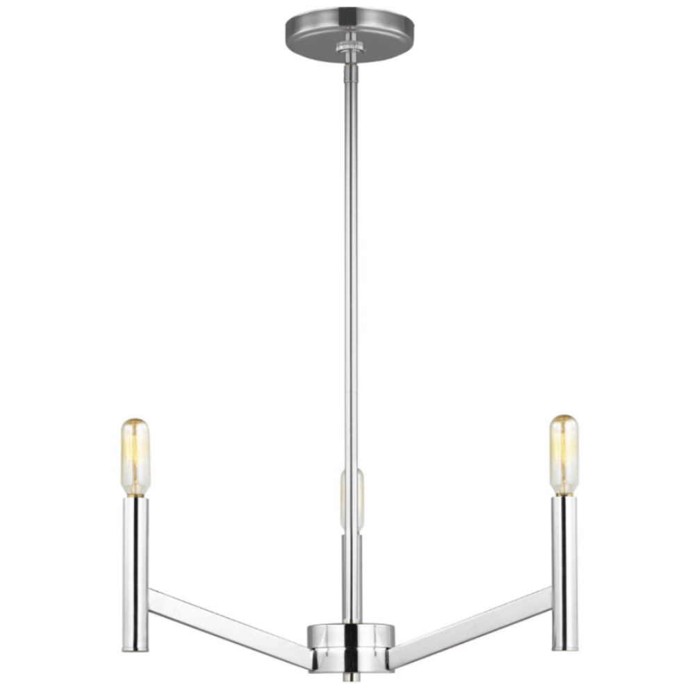 Devi Chandelier, Chandelier, Brushed Nickel